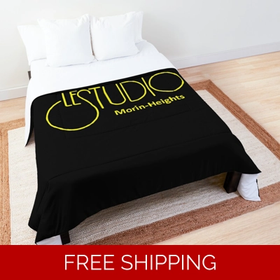 Le Studio Comforter Black Yellow Logo MH Yellow